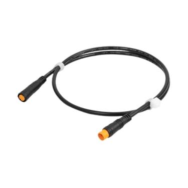 Imagem de oshhni Cabo de extensão para bicicleta elétrica, plugue de 3 pinos, fio de borracha fêmea macho, cabo de acelerador de bicicleta elétrica, peça de reposição, Masculino Feminino