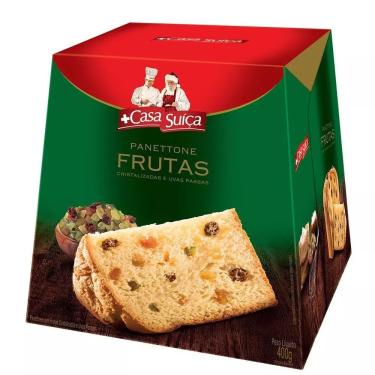 Imagem de Panettone com Frutas Cristalizadas e Uvas-Passas 400g - Casa Suíça