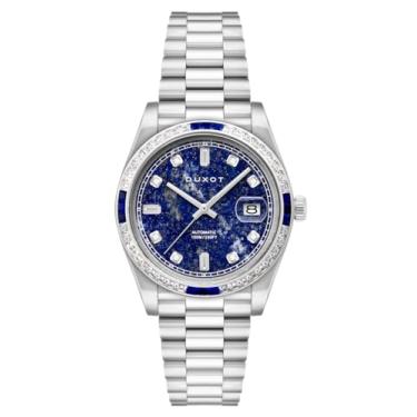 Imagem de DUXOT Relógio masculino Serenata automático edição limitada de 40 mm com pulseira de aço inoxidável sólido DX-2058, Arenito azul