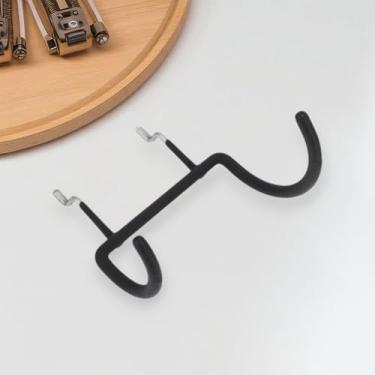 Imagem de 1 peça de ganchos de armazenamento de garagem pequeno gancho curvado para quadro de pegboard aço carbono ferro preto 10,5 x 6 x 12,4 cm