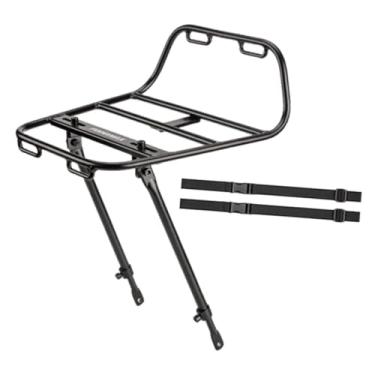 Imagem de menolana Bagageiro dianteiro para bicicleta, suporte para bicicletas, prateleira de armazenamento, alforje de carga estável, bagageiro para bicicletas de