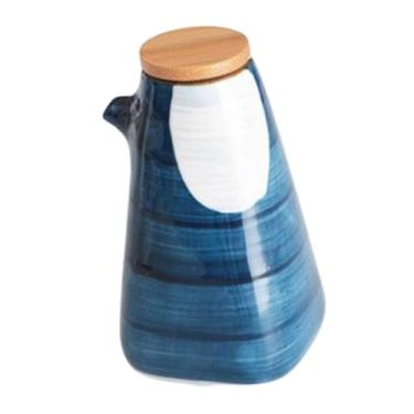 Imagem de Fenteer Dispensador de óleo de cerâmica para casa, cozinha e restaurante, ideal para cozinhar, fazer churrasco. Pote decorativo pequeno para vinagre e azeite, Style B