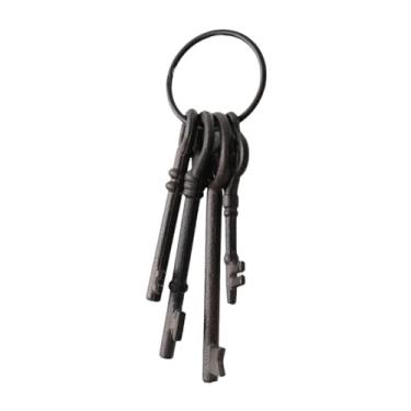 Imagem de menolana Conjunto de chaves antigas vintage em ferro fundido, chaveiro esqueleto e estético em ferro fundido para lembrancinhas de festa de