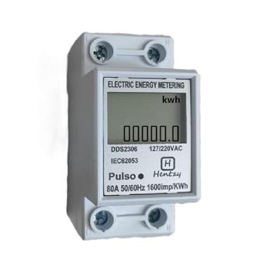 Imagem de Medidor Consumo De Energia Monofásico 220v 80a Digital - Hentzy