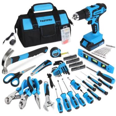 Imagem de Conjunto de ferramentas elétricas, furadeira sem fio FASTPRO 20V, 232 