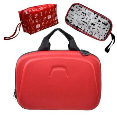Imagem de Kit Maleta Bolsa Estagio Saude Case Aparelho Esteto - Love Saude, Verm