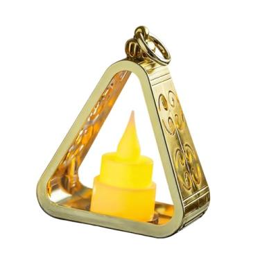 Imagem de ShengQuanHao Luminária de Cabeceira Triangular Criativa com Iluminação LED para Criar Um Ambiente Aconchegante, Ideal para Dormitórios Estudantis, Decoração de Mes, ouro