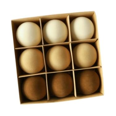 Imagem de Nishiyuenyi Conjunto de 9 Enfeites de Natal em Formato de Bolas Flocadas de 8 Cm para Festas E Casamentos.