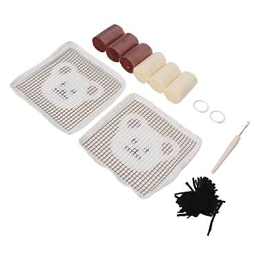 Imagem de KIMISS Kit de Porta-Copos Com Gancho de Trava Conjunto DIY - Padrão de Urso Fofo Decoração de Casa para Tapetes de Copos Artesanais - para Artesanato Com Amigos