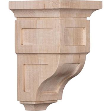 Imagem de Ekena Millwork Corbel de madeira Reyes Corw03X03X06RYRW, 8,9 cm L x 9,5 cm P x 15,2 cm A, madeira emborrachada
