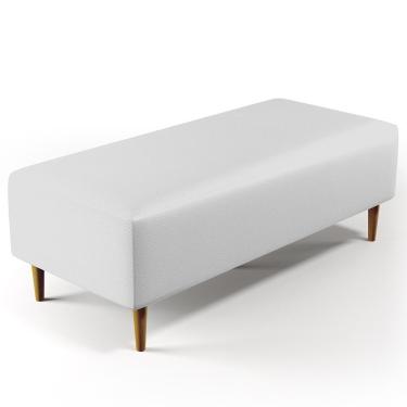 Imagem de Puff Sala De Estar Bali Pés Palito 120x50 Cm Corano Branco