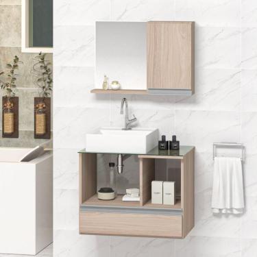 Imagem de Conjunto Gabinete Venus 60cm Madeirado Inteiro