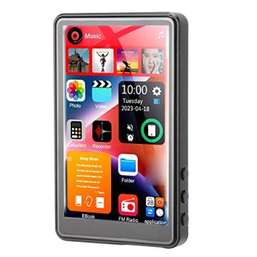 Imagem de Vikye Leitor de MP3 de 16 GB com BT 5.0, leitor de MP3 com tela sensível ao toque de 4,0 polegadas, conector de saída estéreo de 3,5 mm, suporta rádio FM, livro