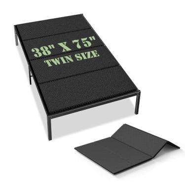 Imagem de Voyla Tábua de bunkie canelada curvada em S atualizada, tamanho solteiro, 96 cm x 2,5 m, 10 mm, ripas de suporte para cama sob o colchão - respirável, minimizador de ruído, resistente à umidade