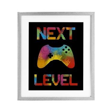 Imagem de Stupell Industries Impressão emoldurada Next Level Rainbow Splatter preta sob vidro, design por Marcus Prime, 40,6 x 33,5 cm