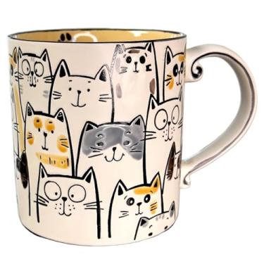 Imagem de Caneca para amantes de gatos de 590 ml, caneca de café de cerâmica com gatinho fofo, presentes inovadores para escritório e casa, mulheres, meninas, pode ir à máquina de lavar louça no micro-ondas