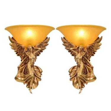 Imagem de Luminária de parede moderna e criativa para sala de estar, quarto, escritório, casa de campo, hotel, quarto infantil, corredor, café, restaurante ocidental, com luz LED (Estilo 40, conjunto