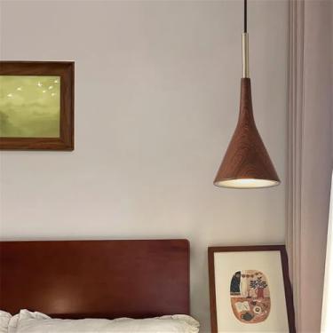 Imagem de Luminária pendente contemporânea de LED para restaurante, bar, balcão, café, quarto, escritório, quarto de hotel, lavabo, corredor e escada (F 1 lâmpada)