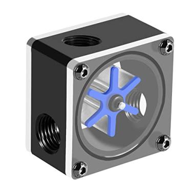 Imagem de 6 Impulsor 3 Maneiras Medidor de Fluxo Indicador de Velocidade Estados de Trabalho Fluxo de Água PC de Refrigeração de Água G1/4 Thread