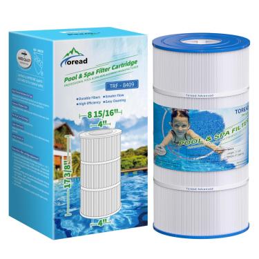 Imagem de TOREAD filtro de piscina substitui Pleatco PA90, CX900RE, C900, Unicel C-8409, Filbur FC-1292, Posi-Clear Sta-Rite PXC95, Clearwater II ProClean 100, Aladdin 19002, 25230-0095S, cartucho de 90 pés quadrados, 1 pacote