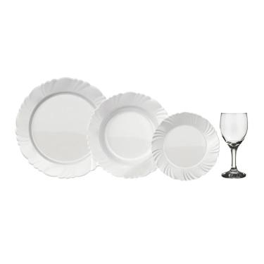Imagem de Aparelho de Jantar Nadir Pétala em Vidro 16 Peças