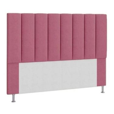 Imagem de Cabeceira Estofada Cama Box King 195 Cm Carla - Rosa