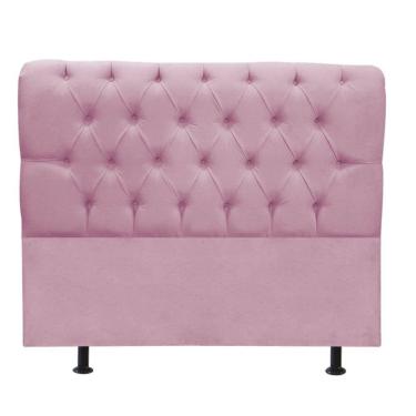 Imagem de Cabeceira Estofada Cama Box Queen 160cm París Suede Rosa Bebe- Mabe Magazine