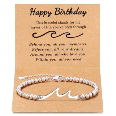 Imagem de PEITEN Pulseira de encorajamento, The waves of lifg you've beon shrough, Life is tough, But So Are You, Presentes atenciosos para amiga, irmã colega de trabalho, presentes inspiradores para mulheres