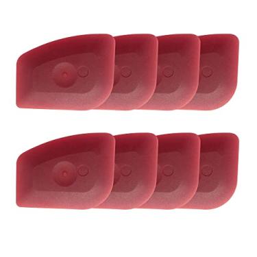 Imagem de Conjunto de ferramentas de raspador de pratos, 8 unidades de limpador de ferro fundido raspador multifuncional raspador de panela de plástico de policarbonato, raspador de frigideira de ferro para