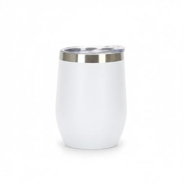 Imagem de Copo Térmico Portátil, Parede Dupla Inox, 360ml, Antivazamento, Tampa Selada, Conservação 5h Gelado/1.5h Quente, 11cm Altura (Branco)