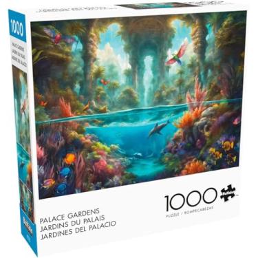 Imagem de Buffalo Games Noah Bay - Jardins do Palácio - Quebra-cabeça adulto de 1000 peças - Quebra-cabeça desafiador perfeito para noites de jogos - O tamanho final é de 26,75 x 19,7 cm