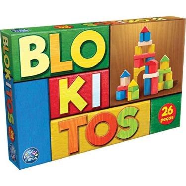 Imagem de Brinquedo para Montar Blokitos de Madeira 26 Peças Pais e Filhos
