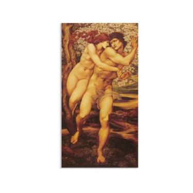 Imagem de Edward Burne Jones Impressões de arte Phyllis e Demophoön pintura em tela famosa arte de parede Edward Burne Jones decoração de parede para quarto sala de estar banheiro 110 x 60 cm (43 x 24 polegadas