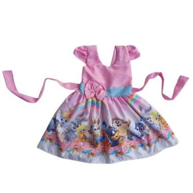 Imagem de Vestido Menina Infantil Simples Temático Looney Tunes Baby Rosa - ACT,