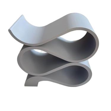 Imagem de Porta Vinho, Adega de Mesa com Suporte para Vinho Elegante e Sofisticada, 25×20cm(Cinza)