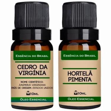 Imagem de Kit 2 Óleos Essenciais 10Ml Cedro Virgínia + Menta Piperita - Essencia