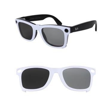Imagem de HILEEN Clipe não polarizado para Ray-Ban Meta Wayfarer RW4008 e Gen 2 RW4012 Grande 53-22 para homens e mulheres proteção UV - cinza fotocromático