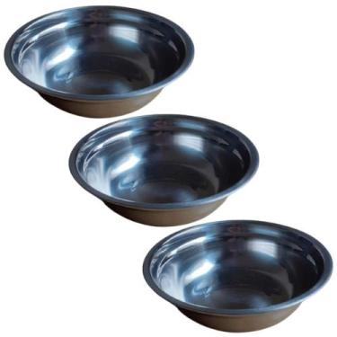Imagem de Kit 3 Bacia Tigela Em Inox 23 Cm Capacidade Para 1,3 Litros - Rio Tiju