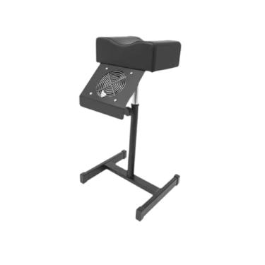 Imagem de Ysyqkn Cadeira de pedicure, pufe, auxílio com aspirador de pó, pufe de manicure, apoio para os pés para trabalho de escritório, manicure, massagem domiciliar, Preto