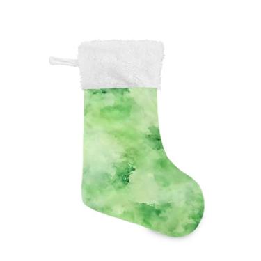 Imagem de GakkiGii Tinta para colorir 2 meias grandes de Natal, decoração de Natal pendurada para parede de árvore de lareira, 45 x 31 cm