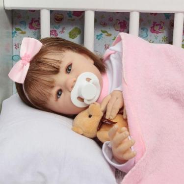 Imagem de Bebê Reborn Realista Menina Abigail Cabelo Fio a Fio 48cm - Cegonha Re
