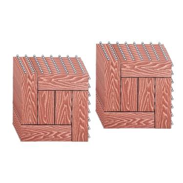 Imagem de Azulejos de deck interligados, azulejos de piso de pátio composto WPC com sistema de clique função de drenagem para varanda piscina varanda quintal área de jogo deck todos os climas uso 1 ㎡ B2 22