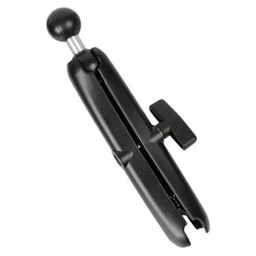 Imagem de xik Braço de soquete duplo com adaptador de esfera dupla de 3,8 cm compatível com suportes de tamanho RAM C, haste de extensão de rotação de 360°, suporte eletrônico para suporte GPS/Fish Finder, para