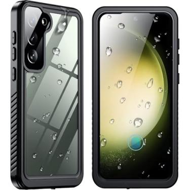 Imagem de SPIDERCASE Capa à prova d'água para Samsung Galaxy S23, protetor de tela integrado [IP68 subaquático] [3,5 m grau militar à prova de choque] Capa de celular com proteção total de 6,1 polegadas, preta