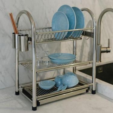 Imagem de Escorredor de Louça Inox 3 Andares Deend