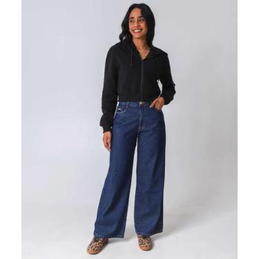 Imagem de Calça Jeans Wide Leg Feminina Marisa Azul-45004, Jeans azul, 36