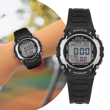 Imagem de Relógio Infantil Digital Masculino de Pulso com Pulseira de Silicone P