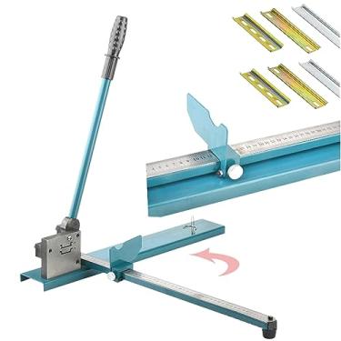 Imagem de LMJYU Ferramenta de corte de trilho DIN, régua de ranhura dupla W50 cm, cortador de trilho guia manual para cortar trilho de aço de ferro de alumínio ranhurado 35 mm de largura, 7,5 mm de altura