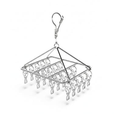 Imagem de Estendal com molas para roupa interior Para roupa interior, meias, cuecas Reforçado com aço inoxidável (Varal 20 Prendedor-1)