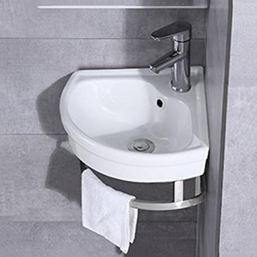 Imagem de Lavatório montado na parede, pias de cerâmica, para cozinha, lavatórios, porcelana, para casa de fazenda, Ba